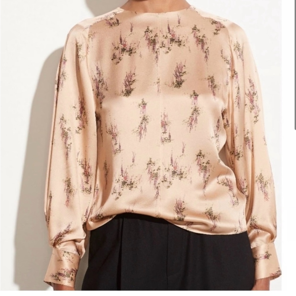 Vince Wisteria Popover Silk Blouse *fast shipping*